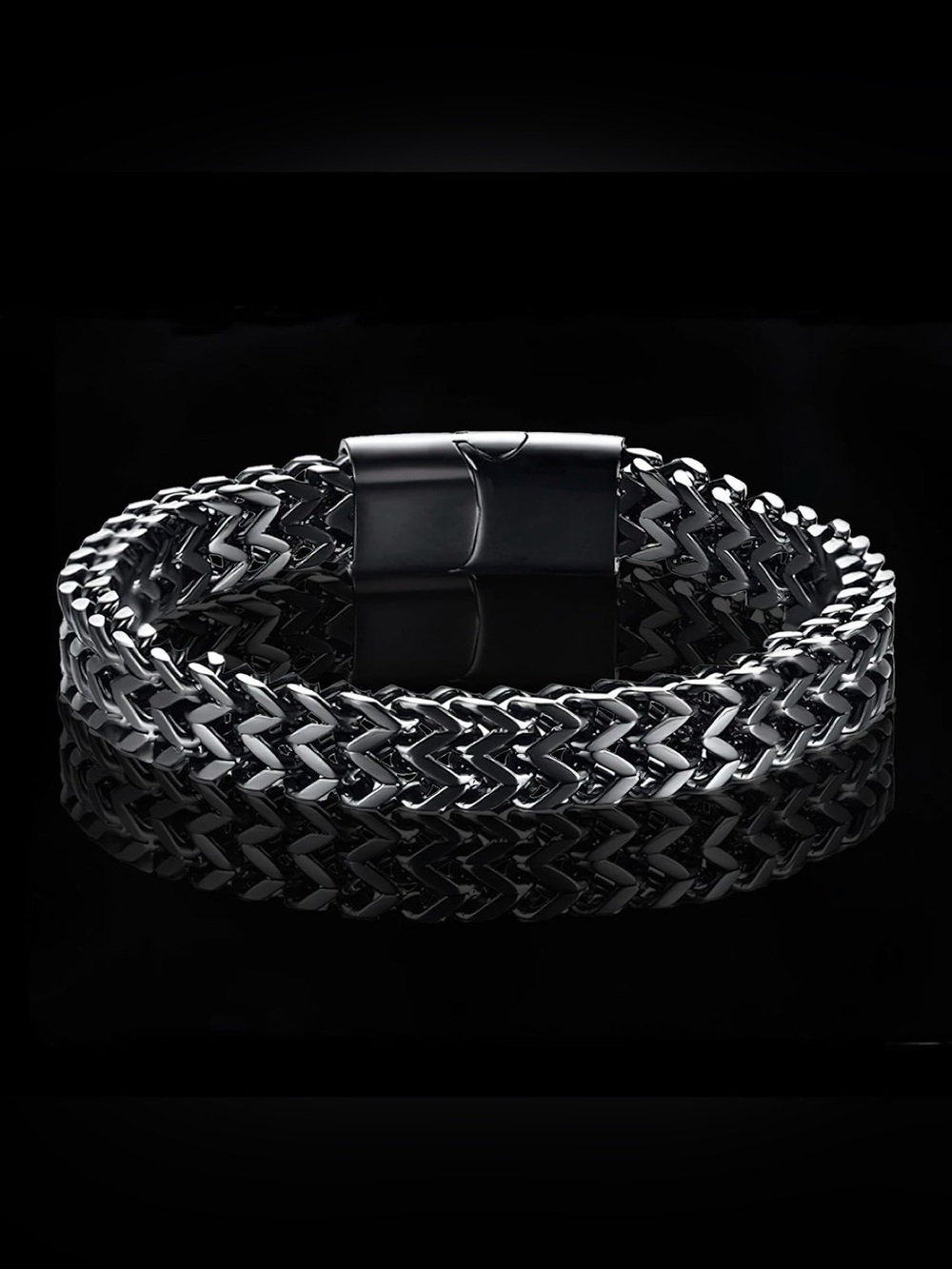 Stainless Steel Magnetic Clasp Bracelet - Silver - Picture 2 of 7